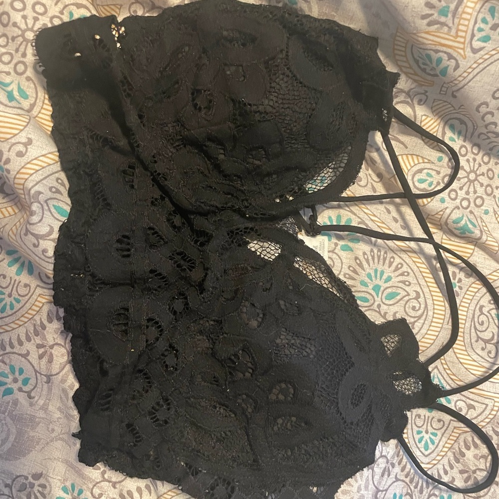 Black lace bralette